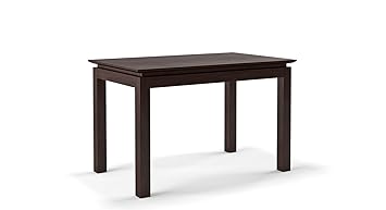 Urban Ladder Diner Four Seater Dining Table (Matte Finish, Dark Walnut)