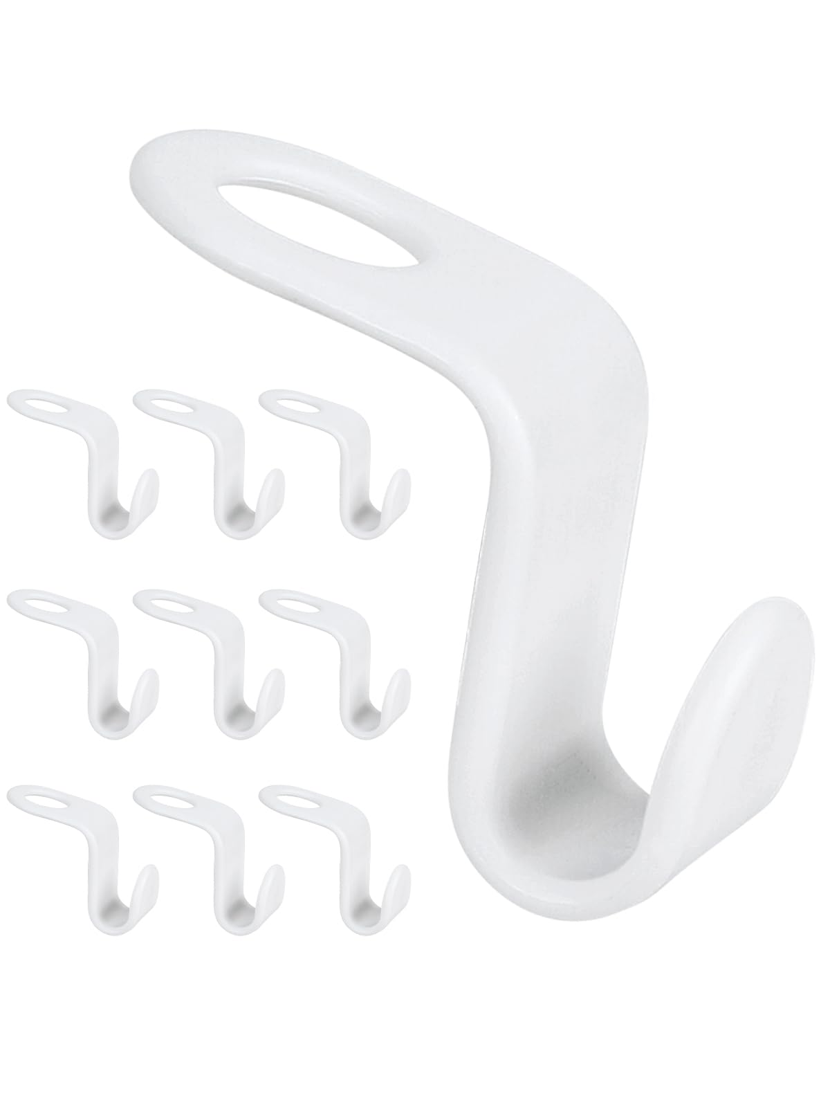 Sheryl&Rain 60Pcs Clothes Hanger Connector Hooks, Space Saving Hanger for Closet Organiser, Space Saving Coat Cloth Connectors Hangers Hooks for Wardrobes, Clothe Hangers Spaces Savers- White