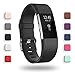 POY Replacement Bands Compatible for Fitbit Charge 2, Classic Edition Adjustable Sport Wristbands, Small Black primary