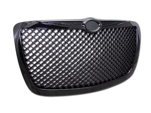 R&L Racing Black Front Grill Mesh Hood Bumper Grille Guard 2004-2010 for Chrysler 300 300C