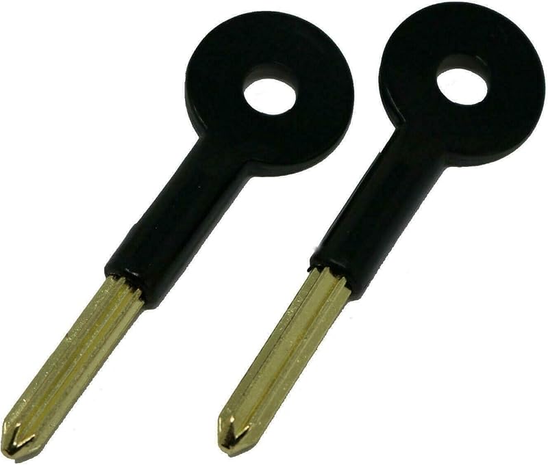 fiXte 2 x Universal Brass Star Keys 80mm for Rack Bolt Door Window Security