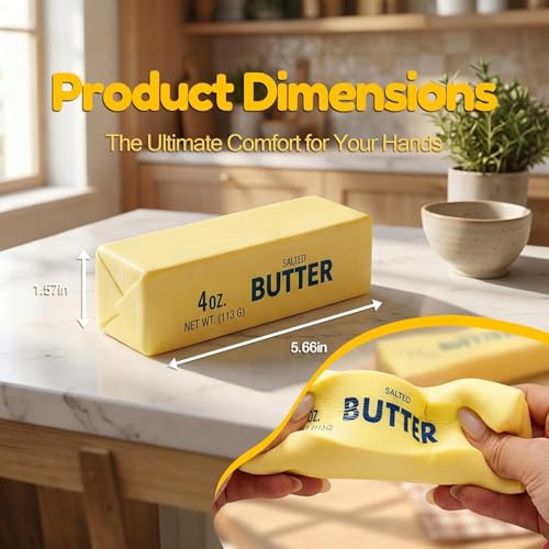 Mirenr 2 PCS Slow Rising Butter Squishy Toys, Soft Squeeze Stress Relief for Office and Home, Sensory Fidget for Anxiety Relief and Focus, Wet Slow Rebound Stress Relief Toy