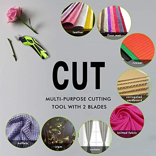 Forbice elettrica, Hawkforce 4V Batteria ricaricabile agli ioni di litio Forbici a batteria Cordless Power Forbici da taglio Cesoie da taglio con 2 lame da taglio per tagliare tessuti, pelle