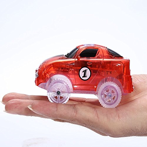 ONTOPON Track Accessory with 2 car Toy- Tunnel with 2 Race Car(Blue + red)