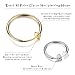 Evevil Fake Nose Ring Clip On Hoop Earrings For Women Faux Lip Septum Ring Spring Endless Hoop Earrings Non Piercing Lobes Men Women (10 Pairs, 13mm-25mm,Steel Plated & Gold Plated Color)