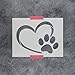 Heart Paw Stencil Template for Walls and Crafts - Reusable Stencils for Painting in Small & Large Sizes