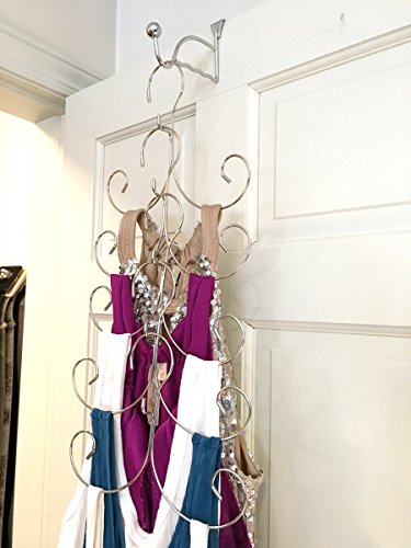 Boottique Non-Slip Cascading Hanger - Curly Hanger for Tank Tops, Lingerie, Swimsuits, Life Jackets and Accessories by (Set of 5 Chrome)