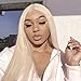 ENTRANCED STYLES Synthetic Blonde Lace Front Wigs for Women Long Straight Wig Middle Parting Natural Looking Wig for Daily Use Heat Resistant Fiber