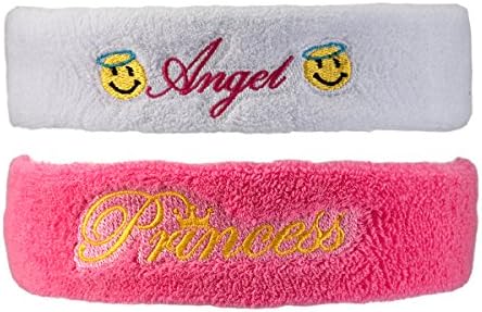 Girl Headbands w/ Embroidered Messages &amp; Emojis Soft Stretch Cotton, Ages 2 to 7