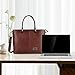 Laptop Tote Bag,IAITU Practical Work Bag with Adjustable Strap Laptop Bag for 15-15.6 Inch MacBook Ultra-Book (Coffee)