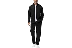 BGOWATU Men's Tracksuits 2 Piece Running Sports Sweatsuits For Men Full Zip Athletic Jackets and Pants Outfits