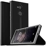 Sony Xperia XA2 Ultra case, KuGi Sony Xperia XA2 Ultra case, ultra-thin DD style PU Cover + TPU Back stand Case For Sony Xperia XA2 Ultra smartphone(Black)