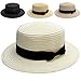 Ayliss Women Bowknot Straw Hat Summer Fedoras Boater Sun Hat