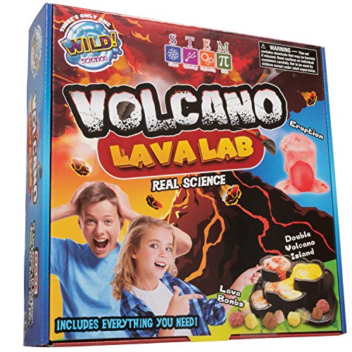 WILD! Science Volcano Lava Lab - Science Kit for Kids - STEM - Erupting Volcano Experiment