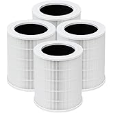 Nispira AP401 AP402 AP403 Filter Replacement for Dr.J AP401 AP402, GCZ, Dayette, JOWSET, FRESHDEW Air Purifier 3-in-1 H13 HEPA Activated Carbon, 4 Pack