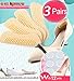 Heel Cushion Pads - 4D Too Big Shoes Cushion (3 Pairs) High Heel Inserts (Beige)