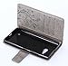 Microsoft Lumia 735/730 Case,Nokia Lumia 730/735 Case,C-Super Mall PU Embossed Butterfly & Flower Leather Wallet Stand Flip Case for Microsoft Nokia Lumia 730/735 (Gray)