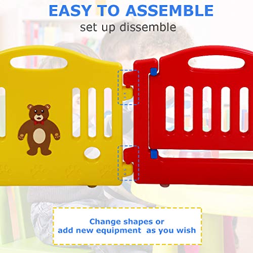 image for BMS 8 Panels Baby Playpen for Babies Baby Play Yards Kids Activity Cen