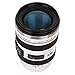 Mango Spot Best Camera Lens Thermos Stainless Steel Cup/ Mug for Coffee or Tea, White with Clear Glass Lid