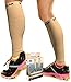 Physix Gear Calf Compression Sleeves for Women and Men - Compression Sleeve for Running, Provides Support and Shin Splints comfort, Compression Sleeves for Enhanced, Beige/Nude, L/XL