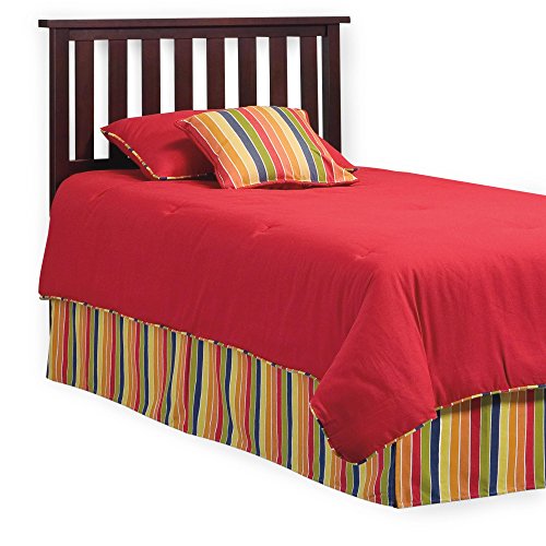 Belmont Wooden Headboard Panel with Slatted Grill Design, Merlot Finish, Full / Queen - Thumbnail 2