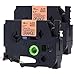 Anycolor 2 Pack Label Tape Compatible for Brother P-touch TZe-B41 TZeB41 Black on Bright Orange Laminated Tape (3/4