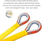 X XBEN 8mm 20m Outdoor Rope Multi-use Safety Cord Orange with Carabiners view 4