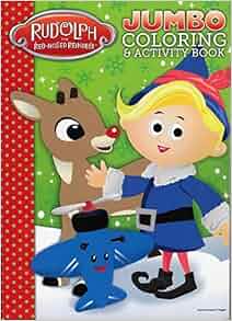 Rudolph The Red-Nosed Reindeer Jumbo Coloring &amp; Activity Book: Bendon ...
