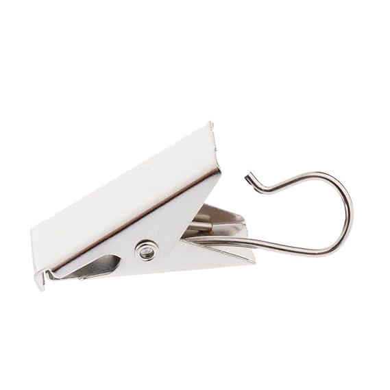 38mm Homyl 10pcs Curtain Pole Hooks Rings With Clips Rod Voile Net