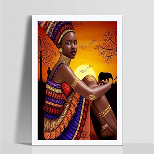 Vibola 5D DIY Diamond Painting Kit,Sunset Girls Pattern Diamond Painting for Adults,Full Round Drill Embroidery Rhinestone Cross Stitch Art