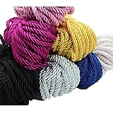 20 bundlesx5yds(100 yards)1/5''- 5mm 3 braided Cord Thread Decorative Twisted Satin Polyester Twine Cord Rope String Thread Shiny Cord Choker Thread DIY Cord Jewelry Findings GD20SC150