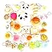 Techcell Food Resin Flatback Random Kawaii Mini, Soft, Squishy, Foods Panda, Bread Bun, Toasts Multi Donuts Phone Straps Charm Gift, 30 Piece