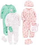 Simple Joys by Carter's Girls Baby 8-Piece Footed Take Me Home Set, Pink/Mint, 0-3 Months