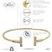 925 Sterling Silver T Cuff Bracelet,Boho Minimal Double T Cuff 14K Gold Plated,Dainty Adjustable Bangle T Bar Bracelet CZ Crystal Simple Minimalist Wrap Bracelet,9 gram