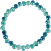 Axxlern Design Colorful Elastic Bracelets 6mm Round Ceramic Beads Colorful Beaded Bracelets Fits for Men and Women