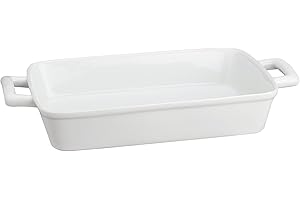 HIC Porcelain Lasagna Pan, White, 13 by 9 Inch