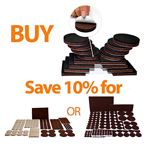 Premium Non Slip Furniture Pads 16 Piece 2”. Best SelfAdhesive