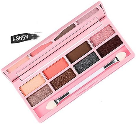 Easy Lifestyles New 8 Colors Crystal Glitter Bright Eyeshadow Kit Shimmer Eye Shadow Case Makeup Palette (#S658)