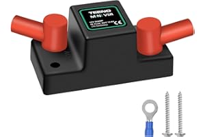 TEENO 12V 50Amp ATV UTV Smart Dual Battery Isolator,Voltage Sensitive Relay for RV Boat Watercraft, Snowmobile Cruiser/Touring