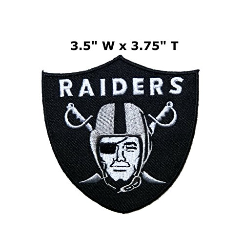 Raiders Football - 3.5" x 3.75" - Embroidered Sew Or Iron-on Patch Badge DIY Application Appliques