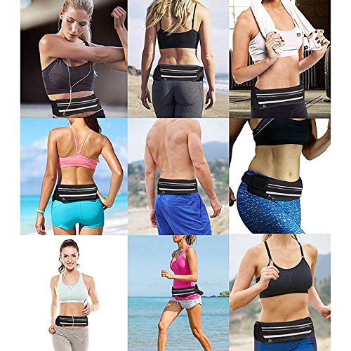 Heuptas heuptas riem geld voor hardlopen, joggen, fietsen, telefoon, sport, hardlopen, waterdichte heuptas - Pure Black - Image 7