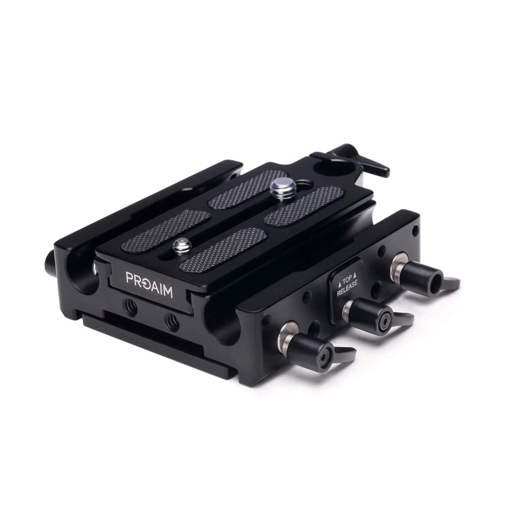 PROAIM 15mm Universal Quick Release Camera Baseplate with Dovetail. 15mm LWS Bridge Plate. (QR-UD15)
