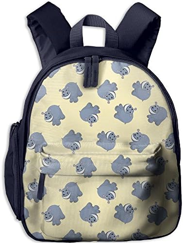 Kid Funny Cartoon Character Hippo Shoulder Backpack Bookbag