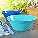Newport 10-inch Plastic Salad and Snack Bowls | set of 6 in 3 Basic Colors