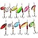 LotFancy Fishing Lures, 30 PCS Spinner Baits for Bass Perch Pike Walleye Trout Salmon, Assorted Hard Metal Spinner Lures Kit, Fit Saltwater and Freshwater