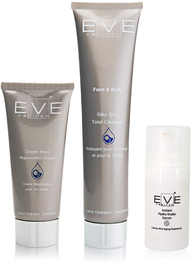KIT: Instant Hyalu-Snake Serum/Ultimate Hand Repair Oxygen Cream/Silky Skin Total Cleanser