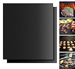 Grill Mats, VANTAKOOL 16 x 13 Inch Non-stick BBQ Grill & Baking Mats with FDA-Approved, PFOA Free, Reusable and Heat Resistant BBQ Grill Mat, Set of 2