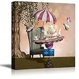 wall26 - Canvas Prints Wall Art - Wonderland Series - Mad Hatter Banquet | Modern Wall Decor/Home Decoration Stretched Gallery Canvas Wrap Giclee Print. Ready to Hang - 16