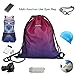 MR. YLLS Drawstring Backpack Gradient Waterproof Tote String Mesh Bag Lightweight Sackpack Cinch Sack for Women kids Girls
