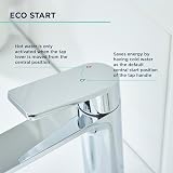 Bristan Frammento Eco Start Basin Mixer Tap with Clicker Waste Chrome view 7